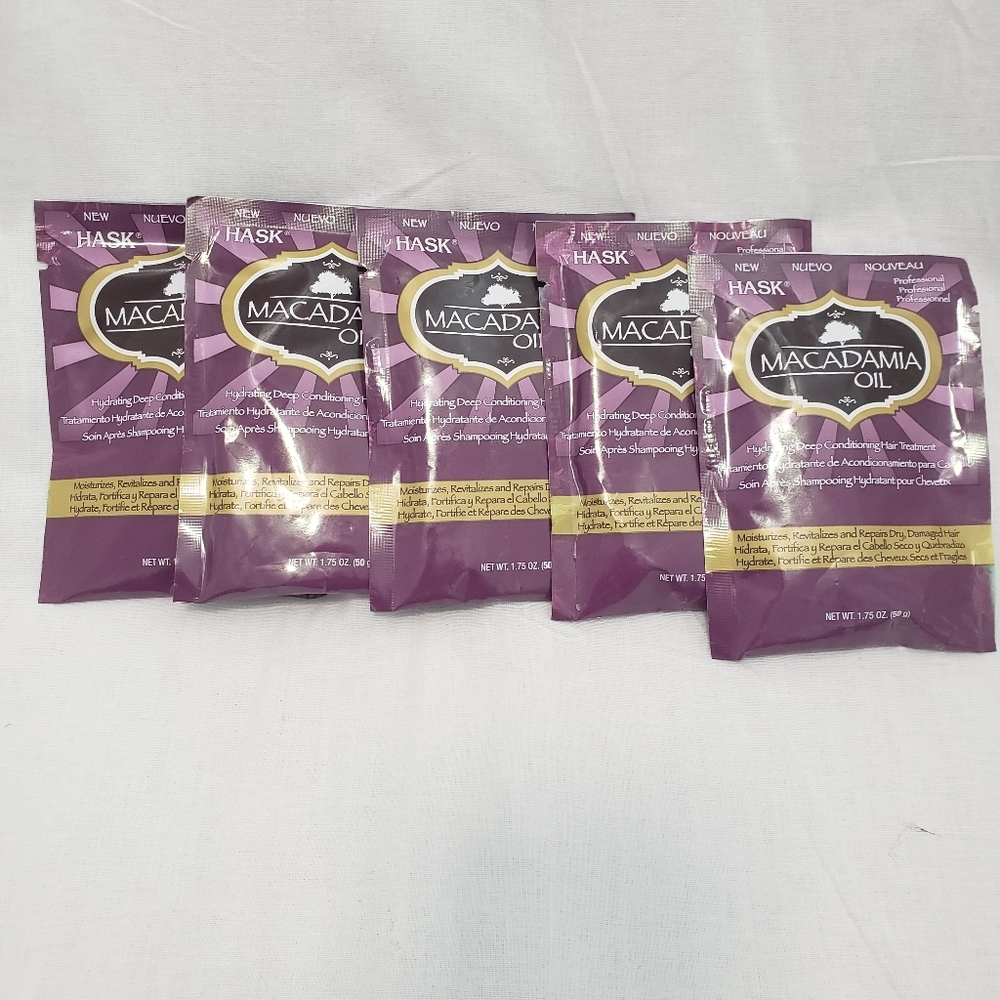 Hask Macadamia Oil‎ Hair Treatment 1.75 oz. (5 Packets!!)